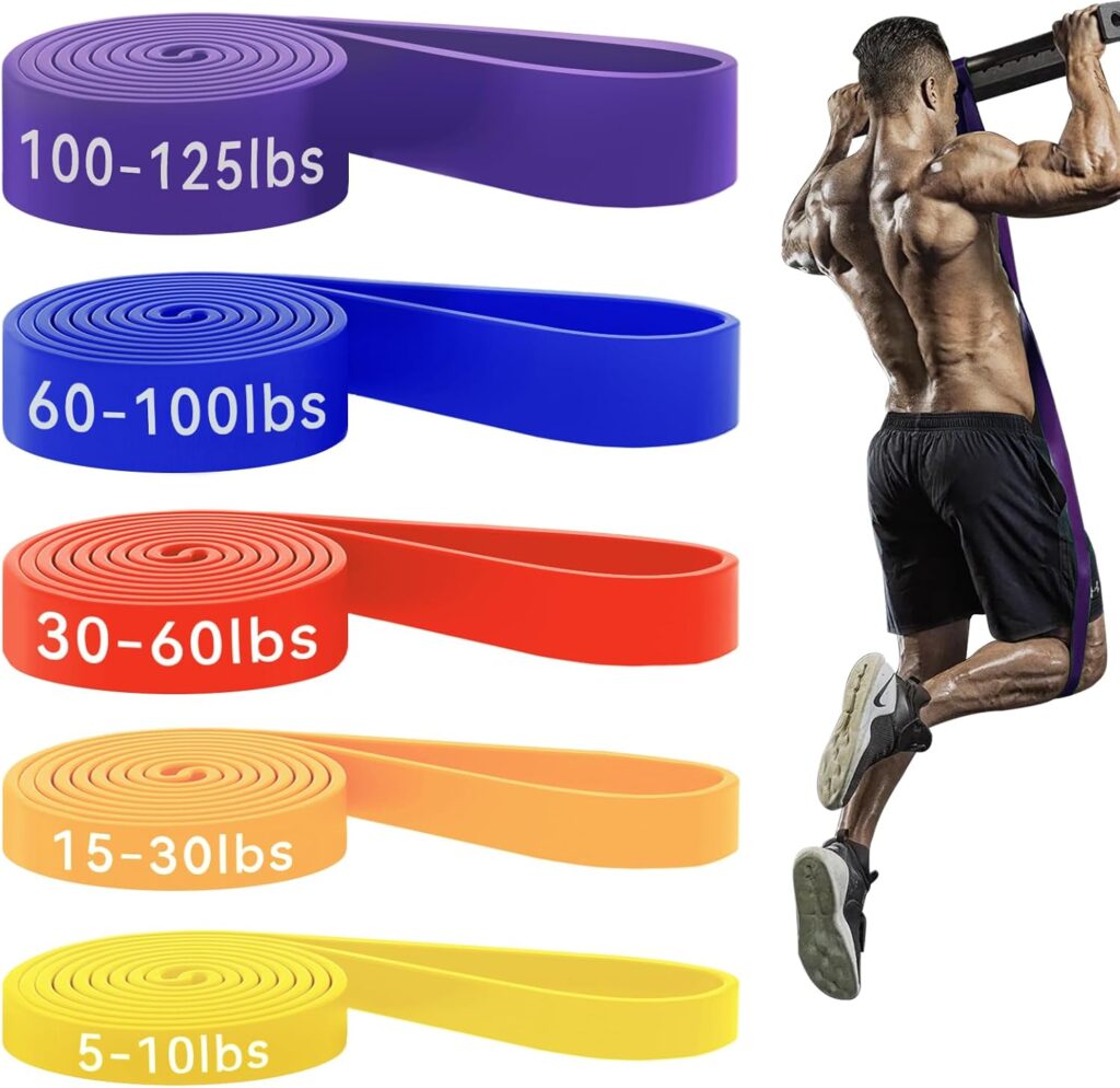 HAPBEAR Pull Up Assistance Bands Set of 5 – Resistance Bands for Working Out, Stretching, Physical Therapy, Muscle Training