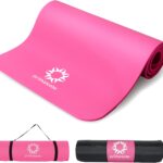 Primasole Thick Yoga Mat, 1/2-Inch Extra Thick NBR Mat with Enhanced Stability – Textured Design, Lightweight Mat with Carrying Strap & Case for Yoga, Pilates, Gym & Home Use (Multiple Colors)