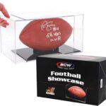 BCW Sports Showcases | Protective Memorabilia Holder with UV Resistance | Ideal for Sports Collectibles | Acrylic Display Cases for Autographed Balls and Mini Helmets (Football)