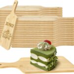 30 Pcs Cutting Boards with Handle 11″ x 5″ Wood Chopping Board Bulk Charcuterie Wooden Boards Laser Engraving Serving Tray Bulk for DIY Christmas Wedding Housewarming Gift Cooking Decor (Bamboo)