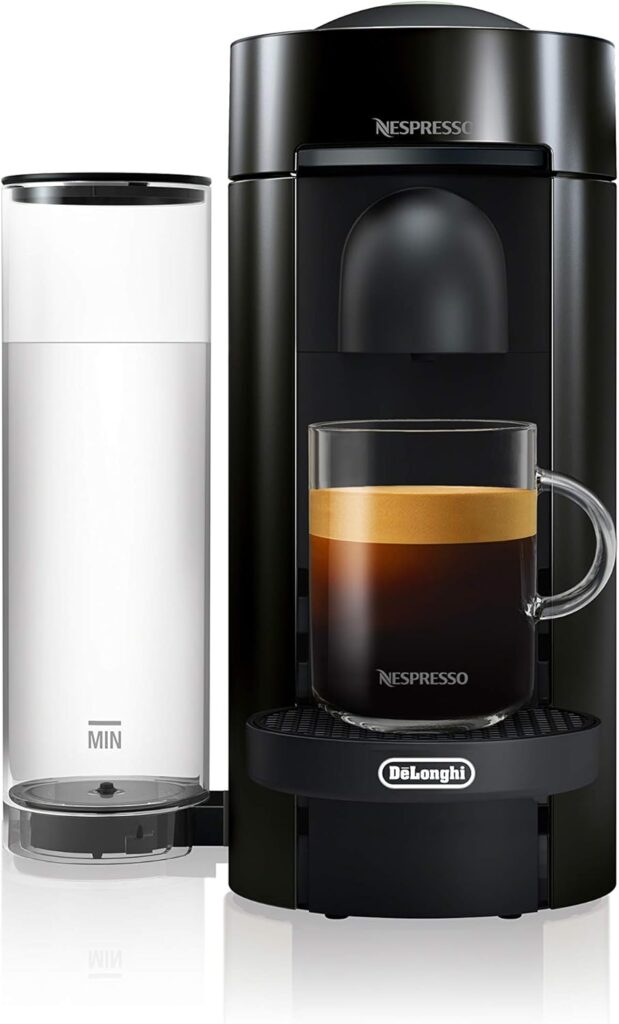 Nespresso Vertuo Plus Coffee and Espresso Maker By De’Longhi, Ink Black