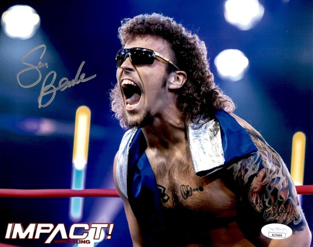 Sam Beale Signed Impact In Ring 8×10 Photo JSA COA – Autographed Soccer Photos
