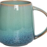 Bosmarlin Large Ceramic Coffee Mug, 23 Oz, Microwave and Dishwasher Safe, Big Oversized Tea Cup, Reactive Glaze (Pale Green)