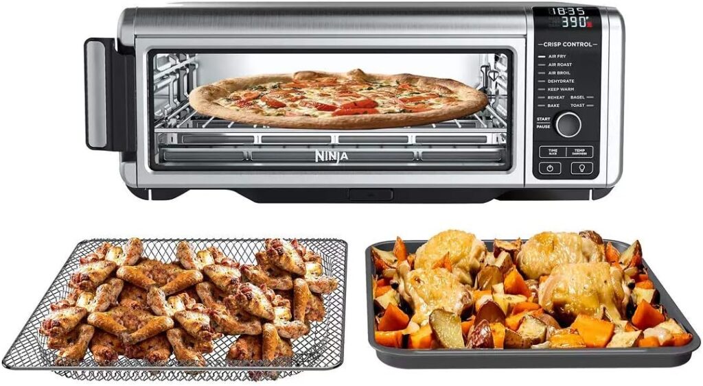Ninja Foodi 9-in-1 Digital Oven Air Fry, Air Roast/ Broil, Bake, Bagel, Toast, Dehydrate, Keep Warm, and Reheat – Stainless Steel