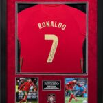 Cristiano Ronaldo Autograph Jersey Portugal Framed 37×45 – Autographed Soccer Jerseys