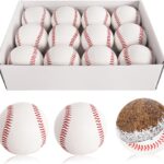 12 Pack Autograph Baseballs, Standard Size Adult Leather Baseballs 9 Inch, For Pitching/Autographs/Training/Hitting