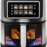 Kalorik Air Fryer VIVID TOUCH Series 5 Quart Capacity with High-Resolution Touchscreen 202 Cooking Presets in 12 Food Categories with View Window, 1500-Watts, Stainless Steel
