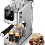 20Bar Espresso Machine with Rapid Cold Brew, Hot & Iced Coffee Makers, Stainless Steel Espresso Maker with Milk Frother Steam Wand, Touch Screen with Water Tank for Latte, Cappuccino, Gift