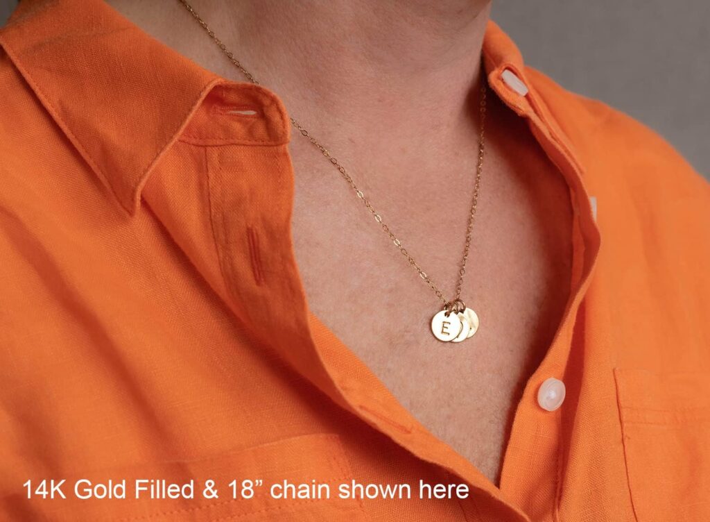 EFYTAL Initial Necklaces for Women, 14K Gold or 925 Sterling Silver Initial Necklace, Custom Necklace, Personalized Pendant