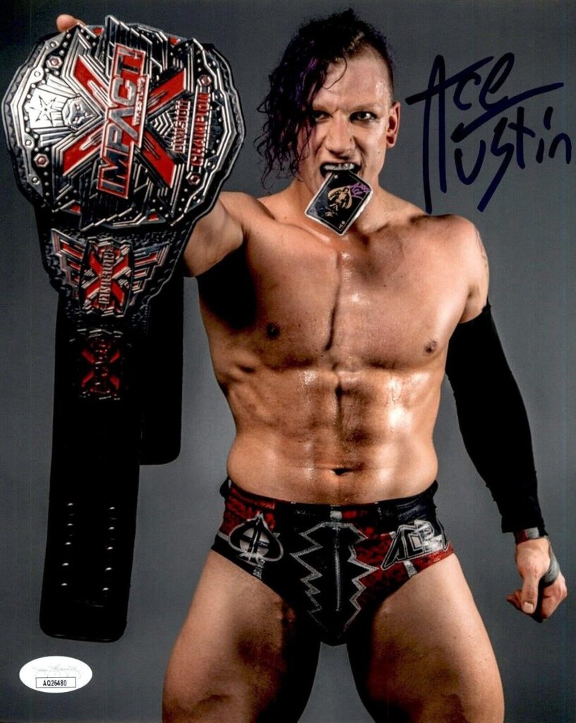 Ace Austin Signed Impact X-Division Champion 8×10 Photo #4 JSA COA – Autographed Soccer Photos