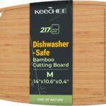Dishwasher Safe Durable Lightweight Bamboo Wood Cutting Boards for Busy Kitchen, Easy Storage & Clean Wooden Chopping Boards Reversible with Juice Groove, Kitchen Gift for Home Cooks