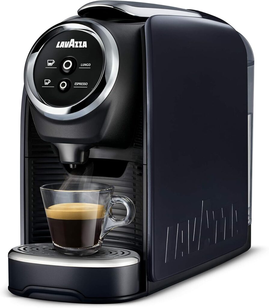 Lavazza BLUE Classy Mini Single Serve Espresso Coffee Machine LB 300, 5.3″ x 13″ x 10.2″ 2 Coffee selections: simple touch controls, 1 programmable free dose and 1 pre-set