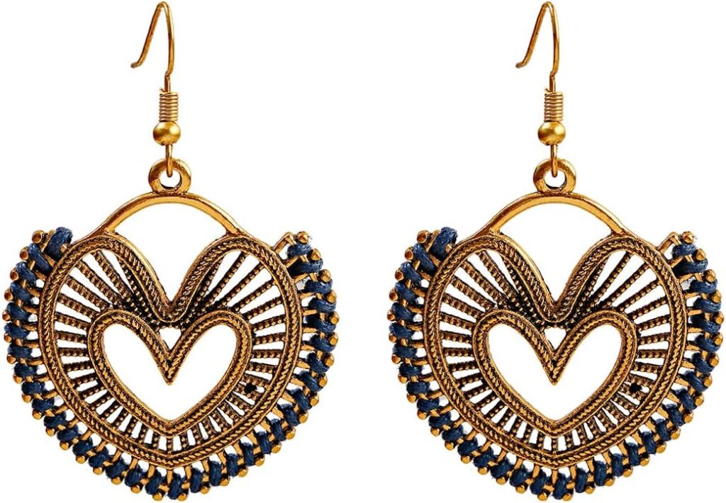 Silver/Gold Boho Dangle Statement Earrings for Women Trendy,Handmade Vintage Dainty Cute Long Drop Summer Earrings,fashion Accessories Jewelry Gifts