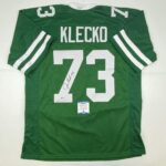 Autographed/Signed Joe Klecko New York Green Football Jersey Beckett BAS COA