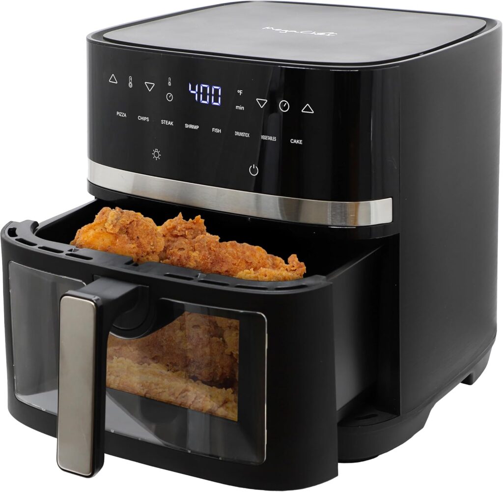 MegaChef 8.5 Quart Digital Electric 1700W Adjustable Temperature Air Fryer, Countertop Fryer, Kitchen Appliance (8.5 Quart)