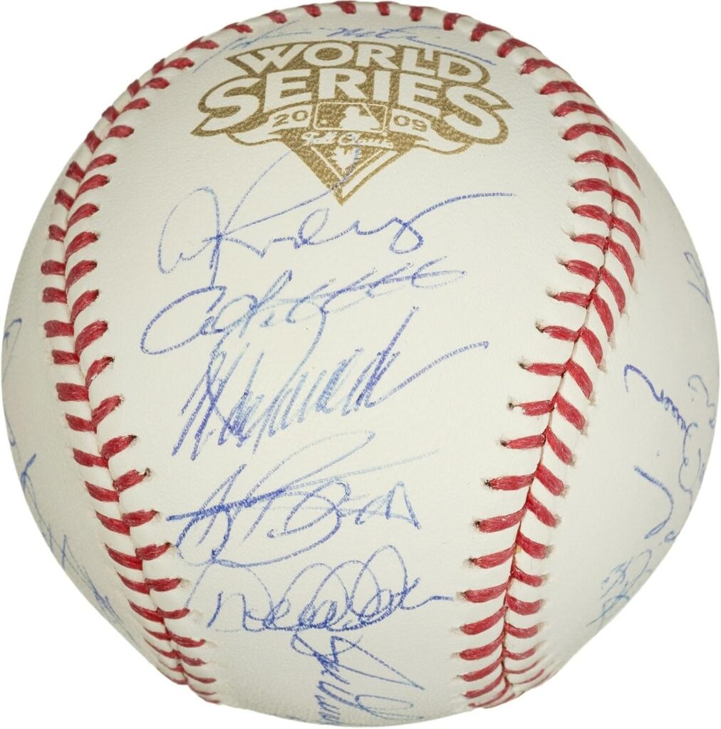 2009 New York Yankees Team Signed World Series Baseball Derek Jeter PSA DNA COA – Autographed Baseballs