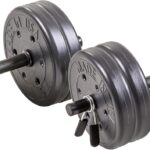 US Weight Adjustable 42LB Dumbbell Set with Spring Clips, 14″ Knurled Bars – Made in USA, Essential Home Gym Equipment for Strength Training