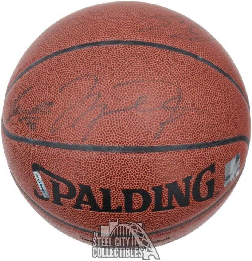 2002-2003 Washington Wizards Autographed Team Basketball w/Michael Jordan – UDA – Autographed Basketballs
