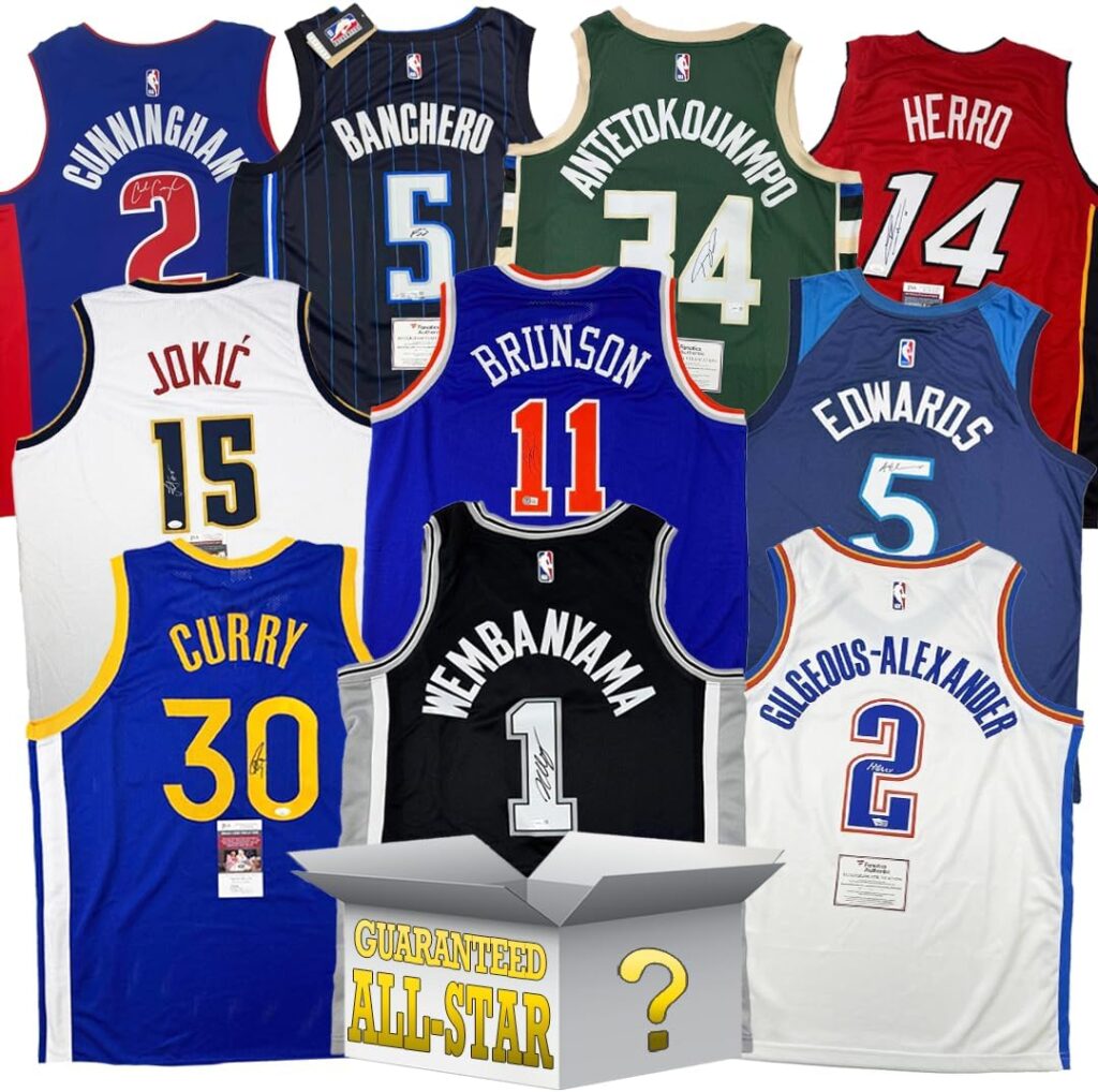 Current All-Star Autographed/Signed Basketball Jersey Mystery Box with PSA JSA or Beckett COA