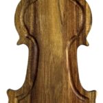 Set of 3, Violin-Shaped Acacia Wood Serving Trays – 16″ Charcuterie Boards with Handle & Juice Groove, Unique Graduation Gift for Music Lovers, Cheese Fruit Platter, Engraving, Wall Art Display Decor