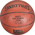Lebron James Rookie 2004 Olympics Team USA Signed Basketball Tim Duncan JSA COA – Autographed Basketballs