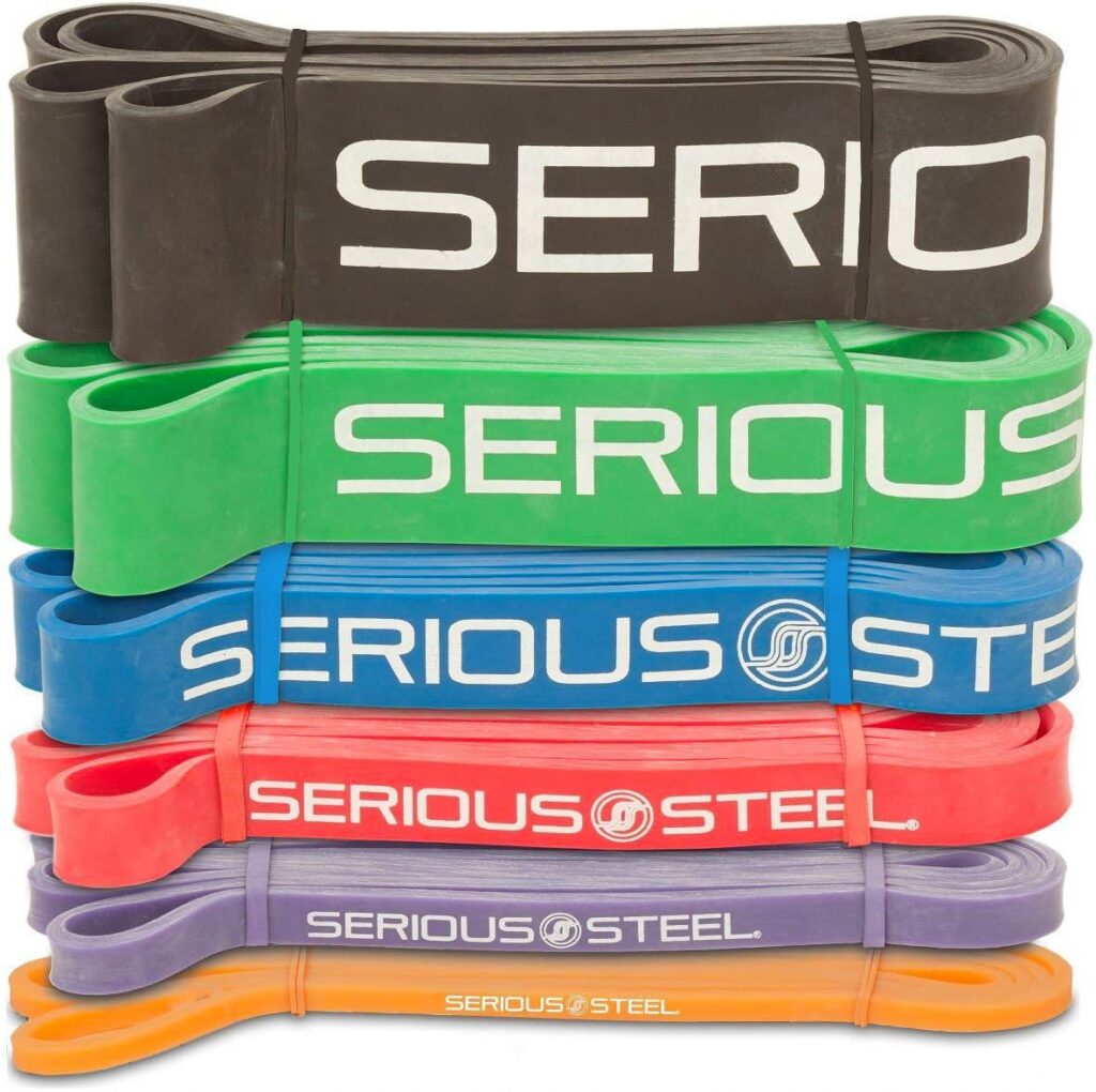 Serious Steel 41″ Assisted Pull-up Band, Heavy Duty Resistance Band Sets, Stretching, Powerlifting, Resistance Training and Pull Up Assistance Bands