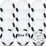 Jenaai Bulk Blank Autograph Soccer Official Signature Soccer Ball for Signing Gift for Practice Training Championship Party Trophy Coaching Gift Youth League Game