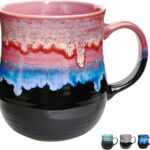 600ml Large Ceramic Coffee Mug with Handle，Handmade Kiln Change Glaze Tea Cup Novelty Coffee Mug for Coffee, Tea, Milk or Other Liquid (Kiln Transformation Mug C)
