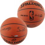 Heat LeBron James & Dwyane Wade Signed Official NBA Basketball LE #102/136 UDA – Autographed Basketballs