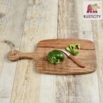 Iblay Wooden Chopping/Cutting Board/Serving Tray – Rectangle with Handle, Handmade (17×8 in)