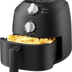 COMFEE’ Compact 2.1 Quart Air Fryer with 12 Menu Options, Adjustable Timer & Temperature Control 180-400 degrees F, Dishwasher-Safe Nonstick Fry Basket