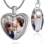 Farfume Personalized Photo Necklace Custom 2 Pictures Jewelry Beautiful Pendant Hold Pictures for Women/Men