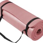 BalanceFrom Yoga Mat 1-Inch Extra Thick High-Density Exercise Mat with Non-Slip Surface & Carry Strap for Men & Women Tear-Resistant Pilates Workout Mat for Home Gym, Floor Fitness, Multiple Colors