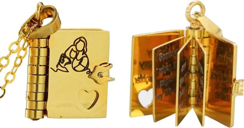 For Granddaughter-The Most Beautiful Chapter Book Necklace,Personalized Granddaughters Necklaces Gift, Granddaughter Gifts from Grandma