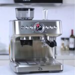 Espresso Machines with grinder, 20 Bar Professional Espresso Maker with Milk Frother & 95 oz Removable Water Tank for Latte and Cappuccino, Espresso Coffee Maker for Home, Silver