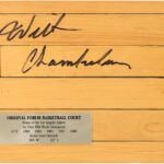 Wilt Chamberlain Signed Original Lakers Forum Basketball Court Floor Beckett COA – Autographed Basketballs