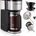 Hamilton Beach Home Barista 7-in-1 Small Coffee Maker with Seven Ways to Brew, 6 Cup Carafe, Drip, Single Serve, French Press, Pour Over, Cold Brew, Easy-Fill Reservoir, Black (46251)