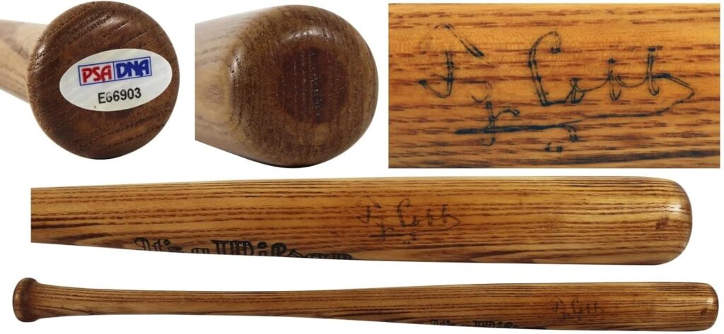 Tigers Ty Cobb Signed 21 Inch Miniature Wilson Baseball Bat PSA/DNA #E66903 – Autographed MLB Bats