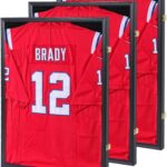 Jersey Frame Display Case 3 Pack – Jersey Display Case Jersey Shadow Box with Uv Protection Acrylic and Hanger for Baseball Basketball Football Soccer Hockey Sport Shirt and Uniform,Black Finish