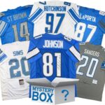 Autographed/Signed Detroit Football Jersey Mystery Box with PSA JSA or Beckett COA
