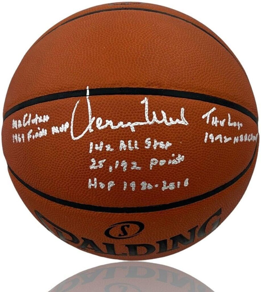 Jerry West Signed Official Basketball Mr. Clutch/NBA Champs/Finals MVP/HOF PSA – Autographed Basketballs