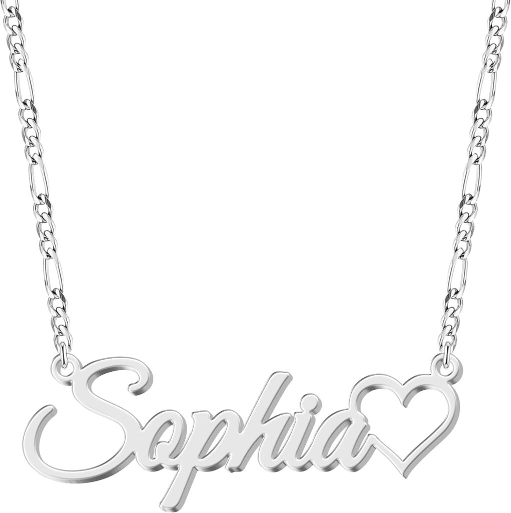 Custom Name Necklace – 925 Sterling Silver & 316 Stainless Steel, 14 Fonts & Multi-Language Options, 4 Colors, 5 Chain Styles, Personalized Gift with Premium Box