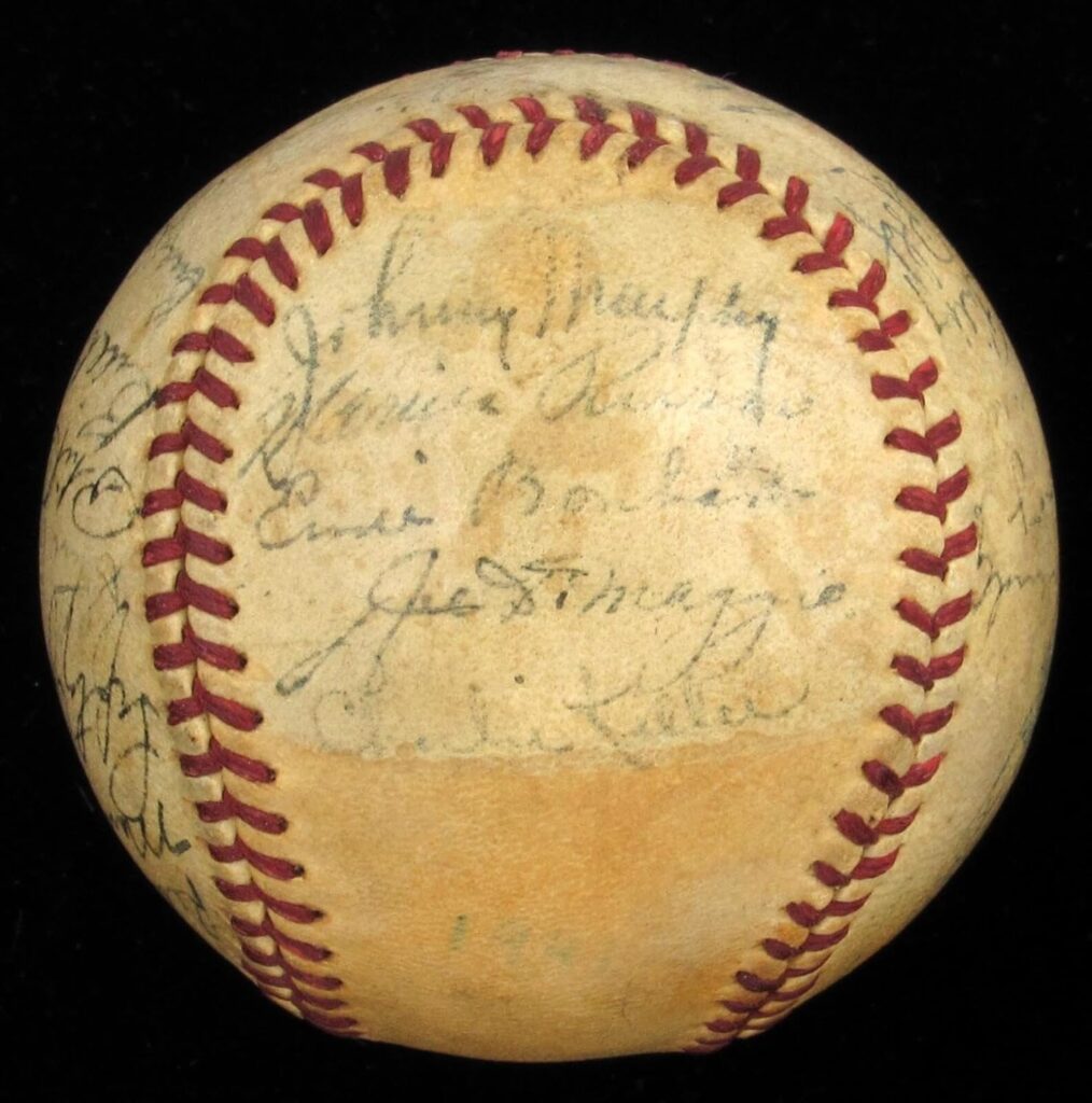 1941 New York Yankees World Series Champs Team Signed Baseball JSA COA – Autographed Baseballs