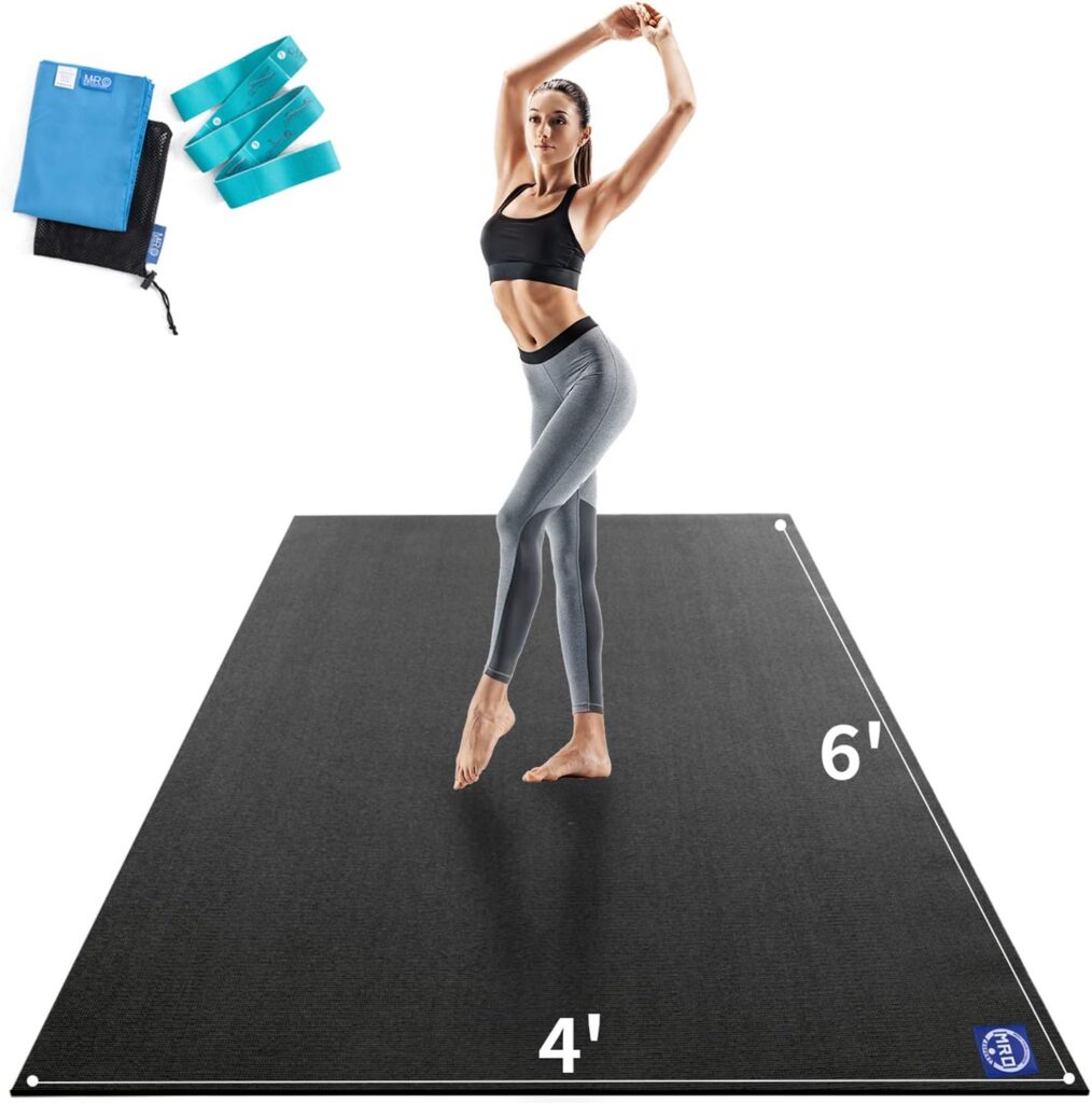 MRO Extra Large Yoga Mat, 12’x6’/9’x6’/7’x5’/6’x4′ (9MM) Extra Wide and Thick Exercise Mats for Home Gym Workout, Non-Slip, Soft for Women and Men Fitness, Ideal for Barefoot Yoga, Pilates, stretching