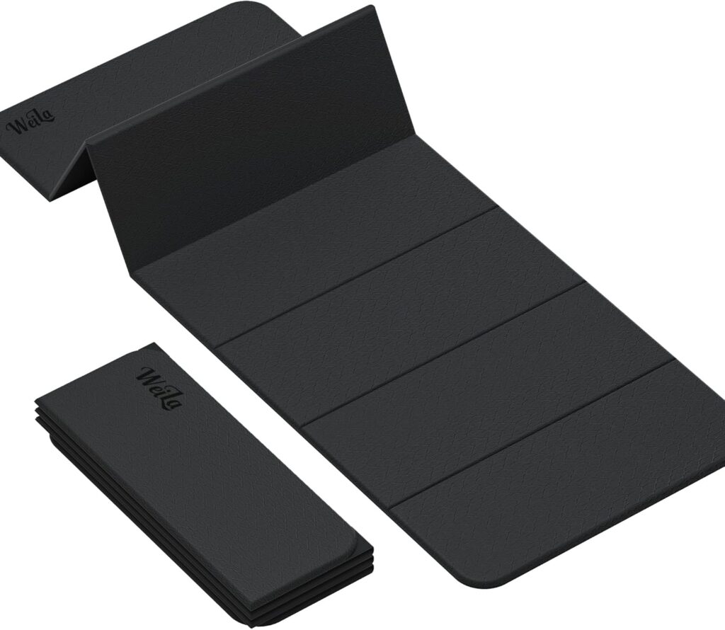 1/2 Inch Extra Thick Yoga Mat Pilates Equipment, 69″x24″ Odorless Workout Mats for Home Gym, Non-slip Exercise Mats for Women Men Home Workout, Foldable Yoga Mats for Travel Camping Sleeping