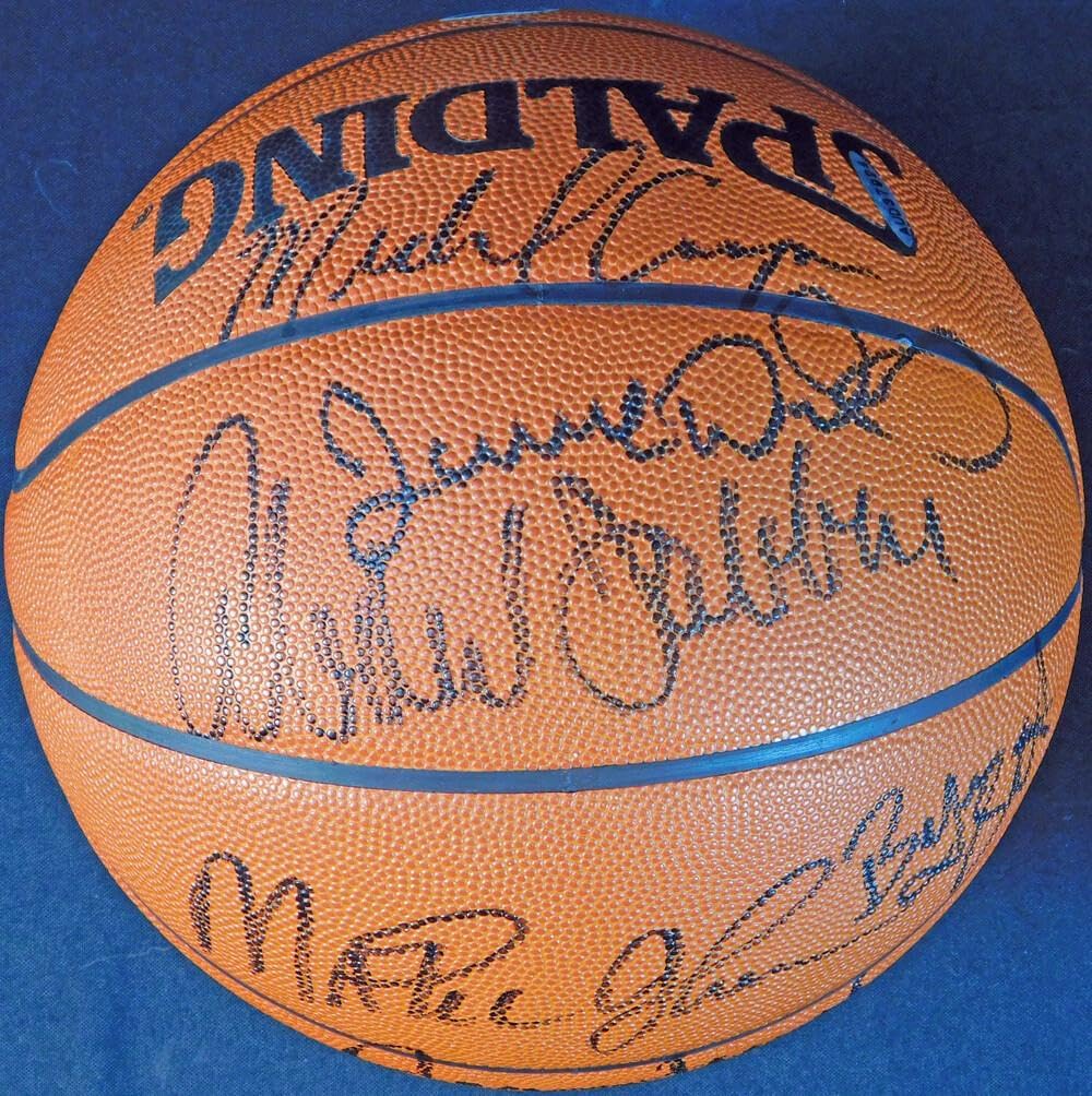 1987-88 Los Angeles Lakers Champions Team Signed NBA Game Basketball UDA – Autographed Basketballs