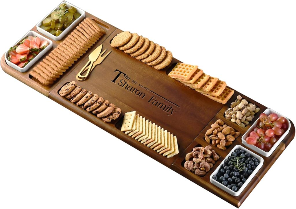 Shanik Premium Charcuterie Board – Extra Large Magnetic Double-Sided Cheese/Meat Serving Tray & Cutting Board – Gift for Weddings, Bridal Showers, Housewarming – Kitchen Essential, Quality 31 ½ inches