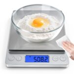 Rechargeable Digital Food Scale with Gram and Ounce, Measuring Range 0.1g/3kg(6.6lb), Smart Kitchen Scale for Food, Baking, Cooking, Sourdough Bread, Weight Loss – Small Kitchen Gadget Product