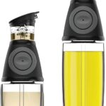 Belwares Olive Oil Dispenser Bottle with Pump – Oil Dispenser for Kitchen, Glass Oil and Vinegar Dispenser Set, Measured Cruet for Cooking – Ideal Oil Bottles for Kitchen Gadgets & Gifts, 2 Pack