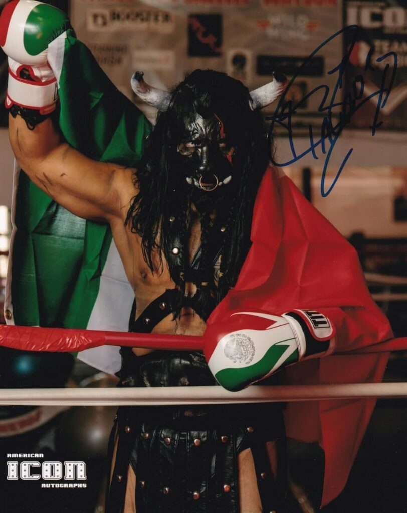 Taurus Signed 8×10 Photo Lucha Libre AAA Impact Wrestling Picture Auto 29 – Autographed Soccer Photos